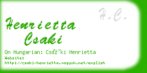 henrietta csaki business card